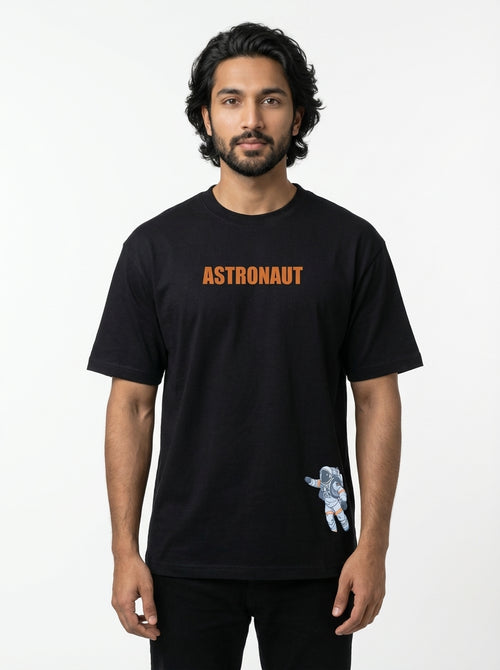Astronaut Drop Shoulder – Oversized Tee with Space Graphic T Shirt for Men